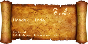 Hradek Linda névjegykártya